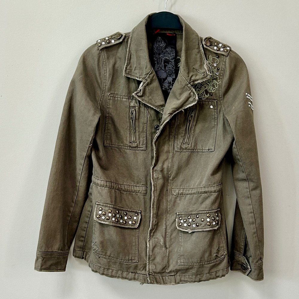 Vintage Army Studded Jacket
